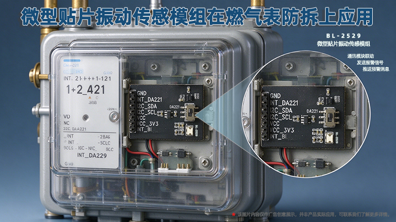 微型贴片振动传感模组助力智慧燃气表防拆管控